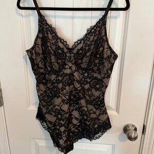 Popilush Black lace compression bodysuit